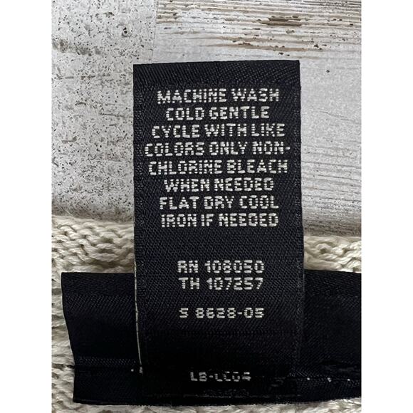 Lane Bryant Size 22/24 Beige Pullover Sweater Faux Wrap Open Textured Knit - Picture 5 of 7